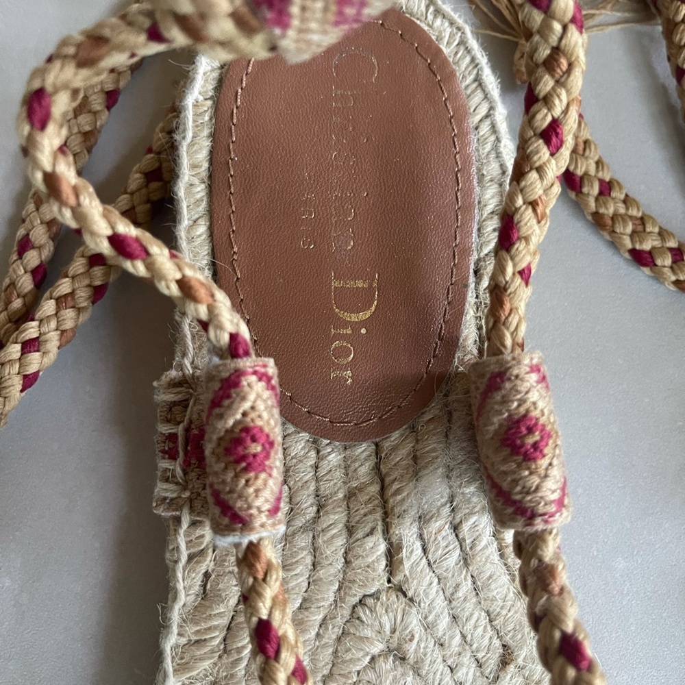 Christian Dior espadrilles wrap rope sandal - Picture 2 of 6